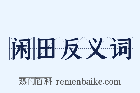 闲田反义词是什么意思的图片